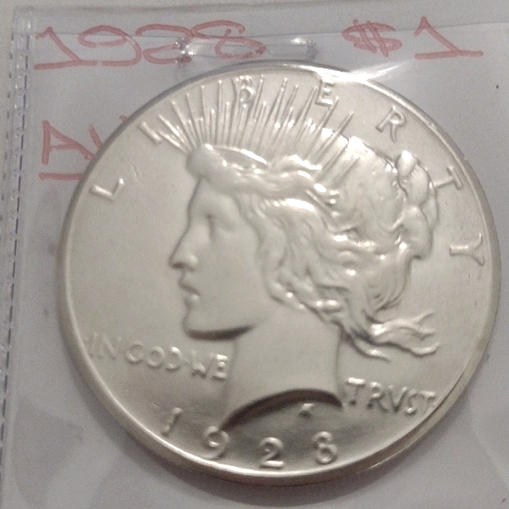 1928 AU Liberty Silver Dollar Collectable Coin